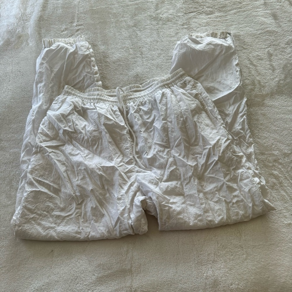 Vintage White Sweatpants Large Y2K 80s